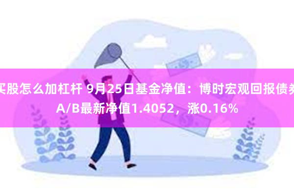 买股怎么加杠杆 9月25日基金净值：博时宏观回报债券A/B最新净值1.4052，涨0.16%